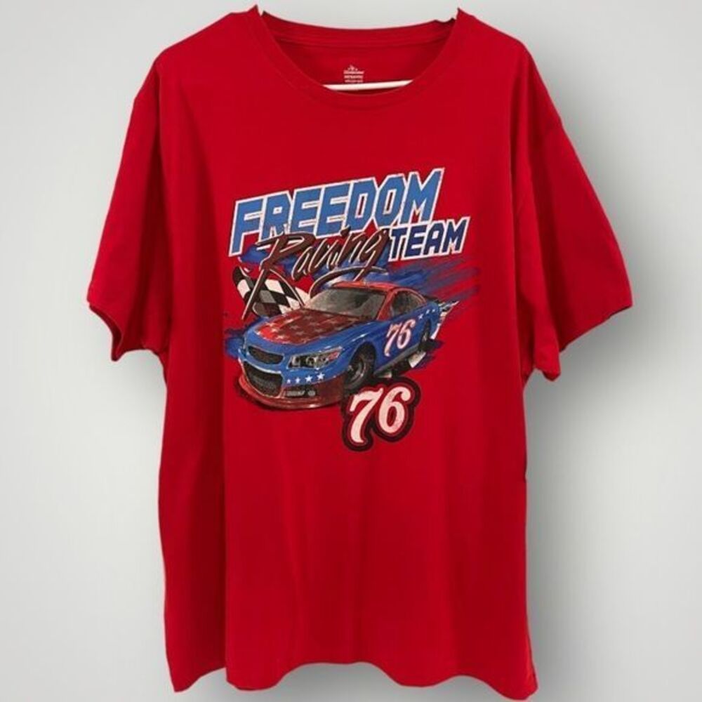 Celebrate Patriotic Mens‎ 76 Racing T-shirt Size 2XL